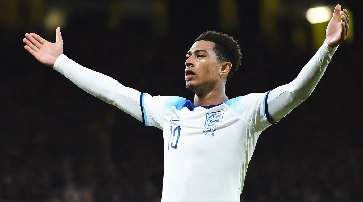 realistic football player with fifa23 graphic