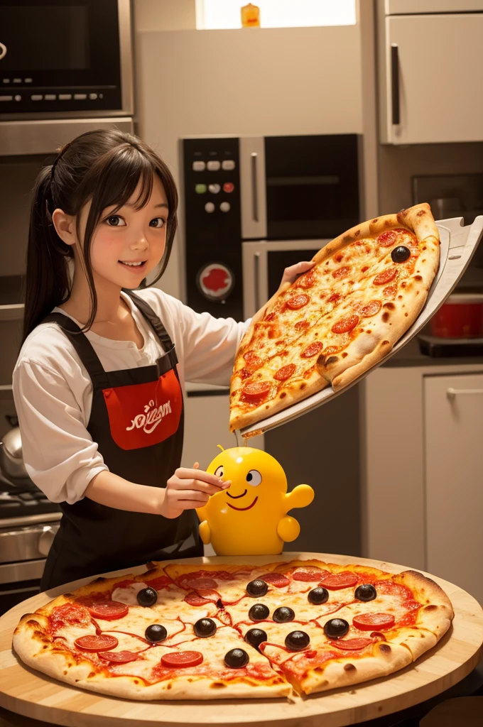 I want a really cute pizza character, he's from the movie, he's fun and he has a good hand in his hand