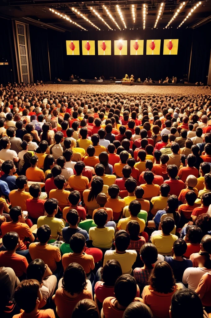 Fruit concert with fruit audience 