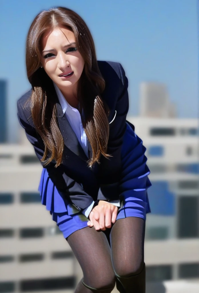 (masterpiece:1.37), best quality, (extremely detailed:1.37), office, window overlooking a bustling cityscape, woman, (mature:1.75), (very long hair:1.25), purple eyes, (extremely detailed eyes:1.37) shining eyes, breasts, business suit, necktie, (very long pencil skirt:1.5), pantyhose, (wetting herself:1.5), standing, (arms crossed:1.5), (desperation:1.75), dignified, stoic expression, full body, high heels, day, daytime, glow, looking at viewer, perfect composition, Perfect light and shadow, 8Kpeeing self, wetting her clothes, can't hold her pee face, wetting herself desperate, pee desperation pose, her body can't hold her pee and wets herself ultra desperate in the middle of the cicty in absolute desperaton wetting herself, pee runing down her legs, standing up, hyper pee desperate face, big pee pudle