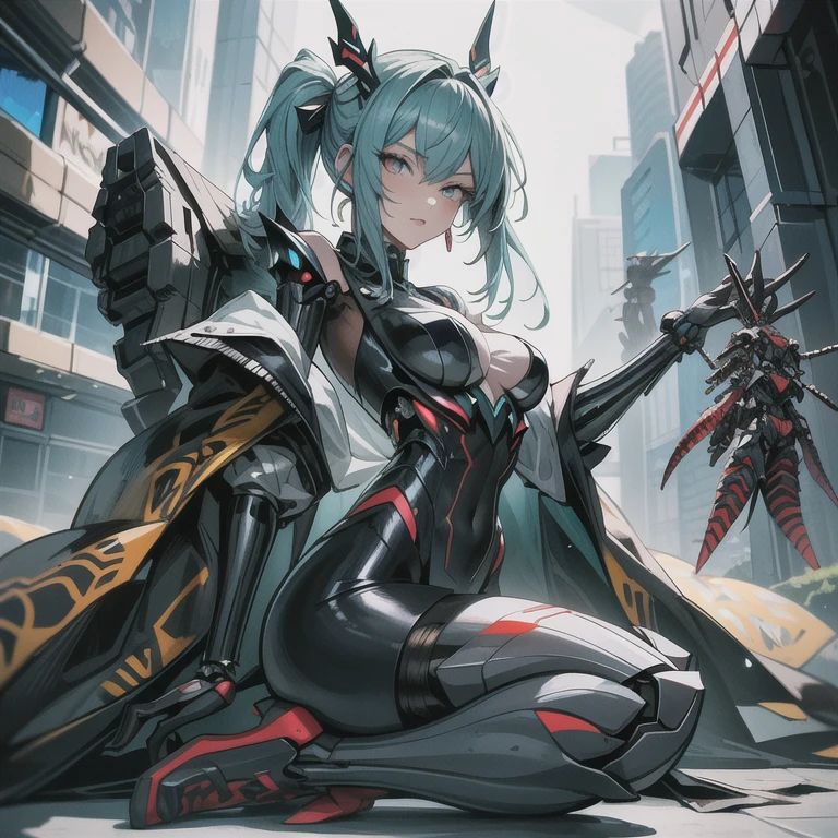 Woman in a costume in the color of Cerambycidae, best anime 4K wallpapers, full body, cyberpunk Cerambycidae, mechanized Valkyrie girl, biomechanical, highly detailed Artgerm based on Cerambycidae, cyborg Cerambycidae, anime style 4K, Cerambycidae