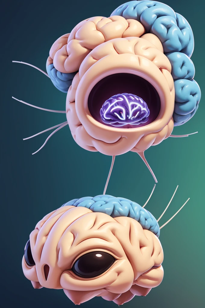 A cartoon-style brain