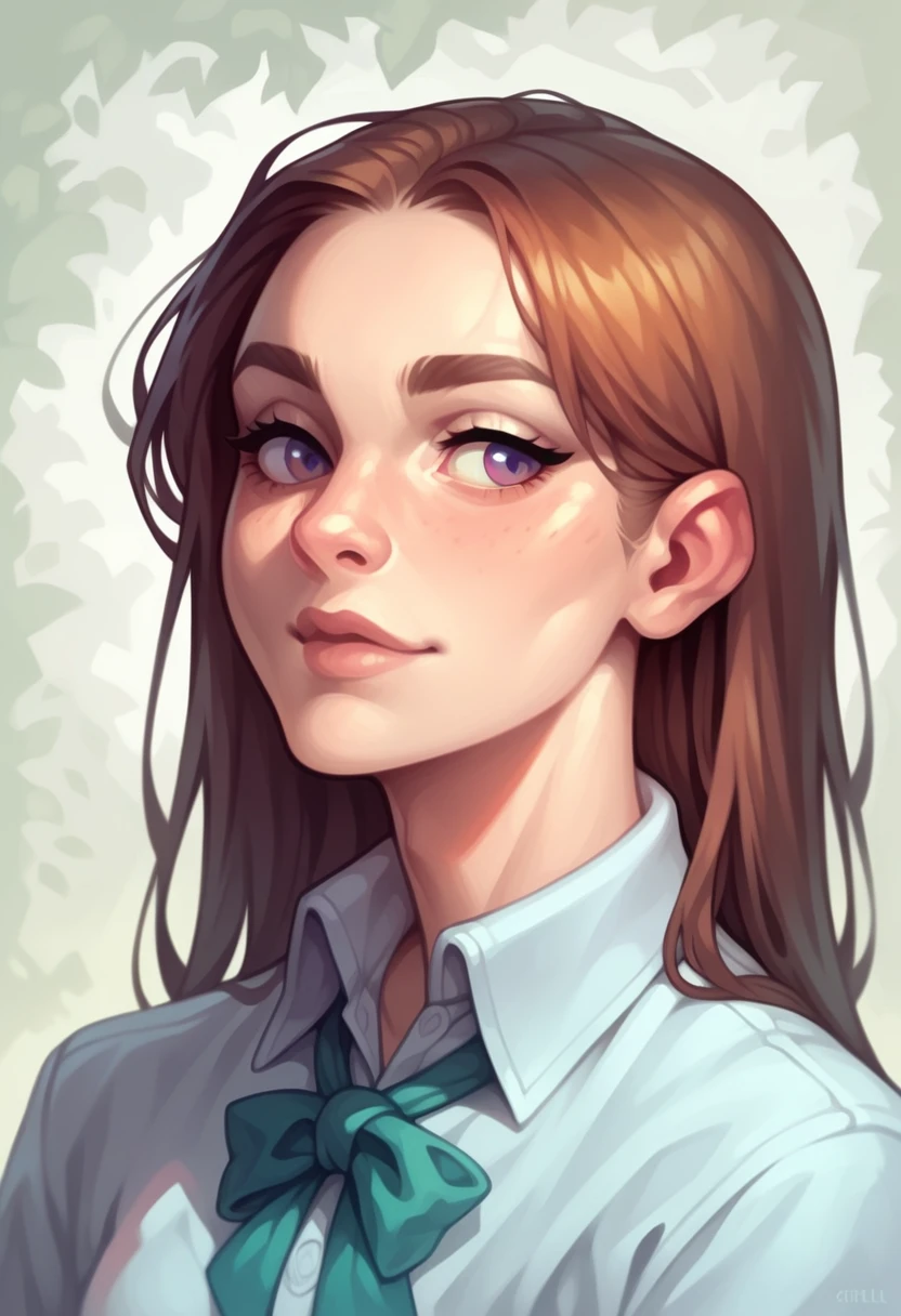 1 Girl, calm, Shut up, Collared shirt,,