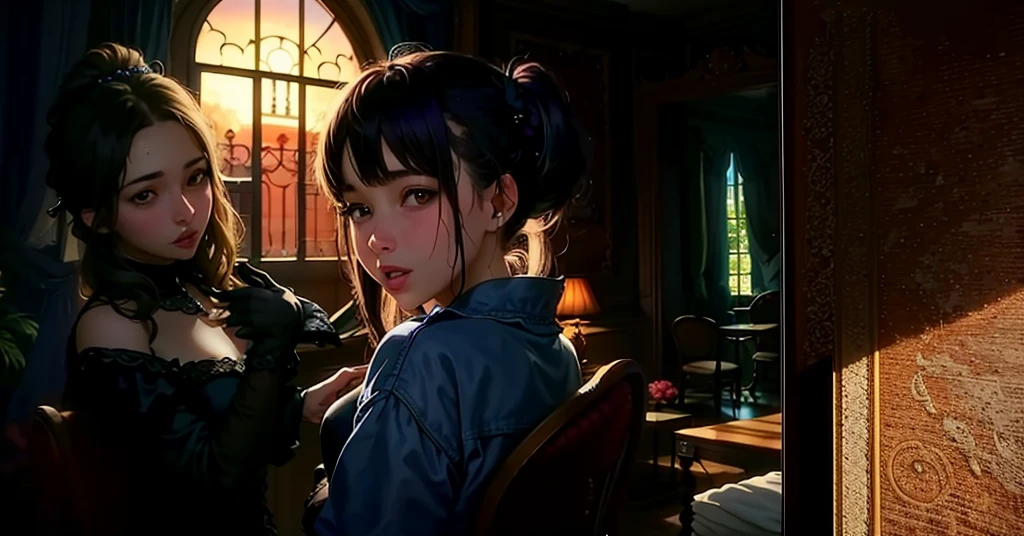 Three beautiful girls live in a mansion