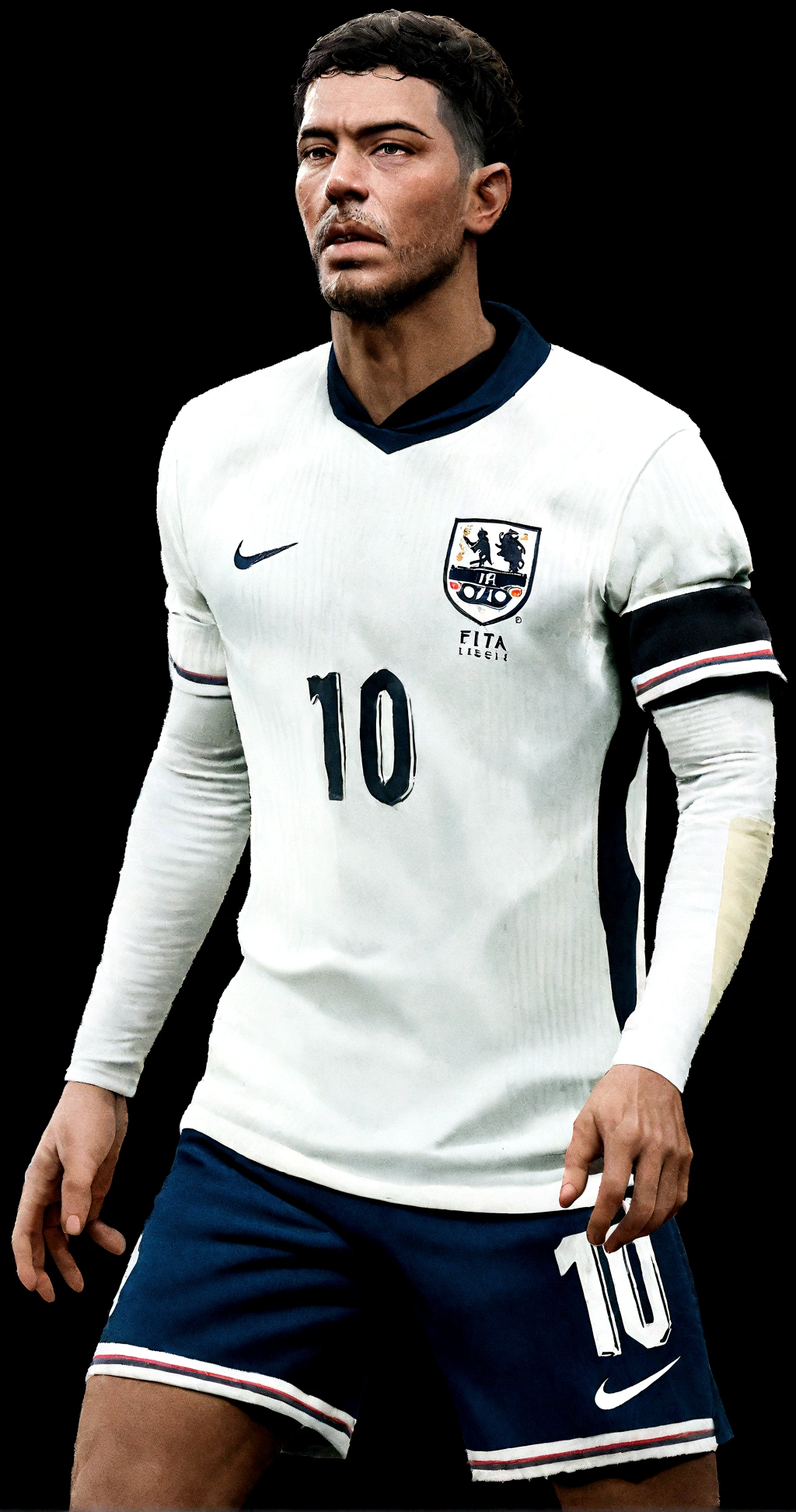 Take a more realistic look at the real face in Bellingham , with realistic fifa 23 image