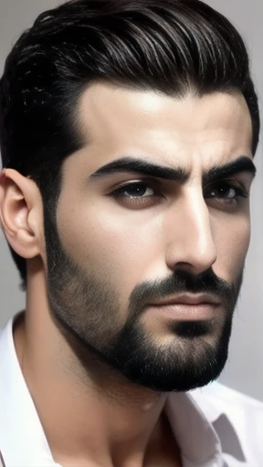 Lebanese man short hair focus on faces.