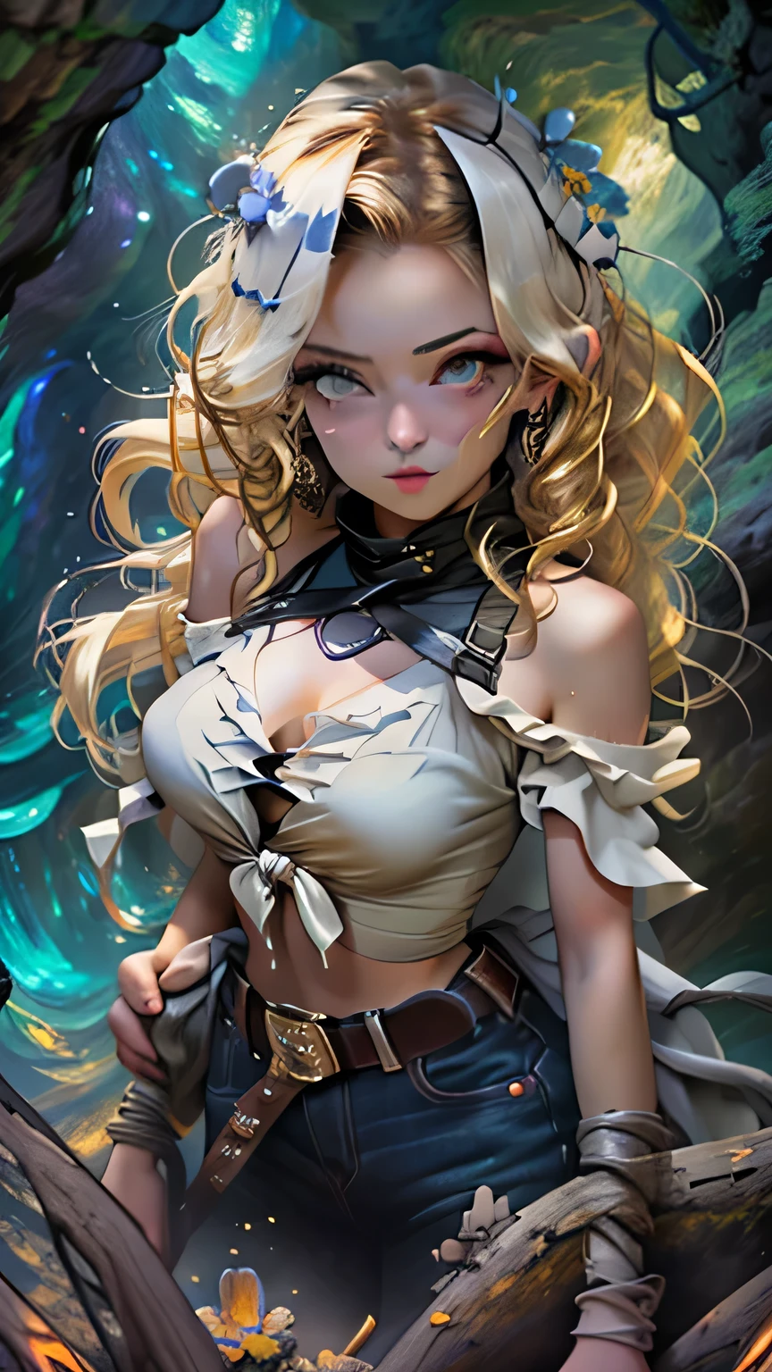 the best possible quality, (Ultra resolution 8K), mulher bonita, cabelo loiro com as postas  enroladas, A mais linda de todas, cabelo longos, Corpo perfeito, Micro Lingerie, Cute Character Cosplay, rosto detalhado, nariz detalhado, boca detalhado, olhos detalhado
