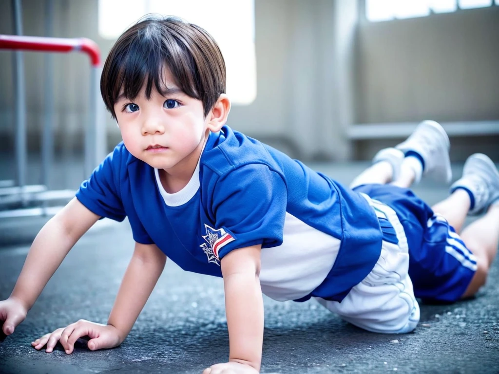 prison、Prison officers abuse、On all fours、Cute boy、attacked、Boy in gym clothes、Blue shorts、(１０Age 1.4)、Japanese、Hot summer day、A pained cry、Pleasant boy、（Boy 1.4）