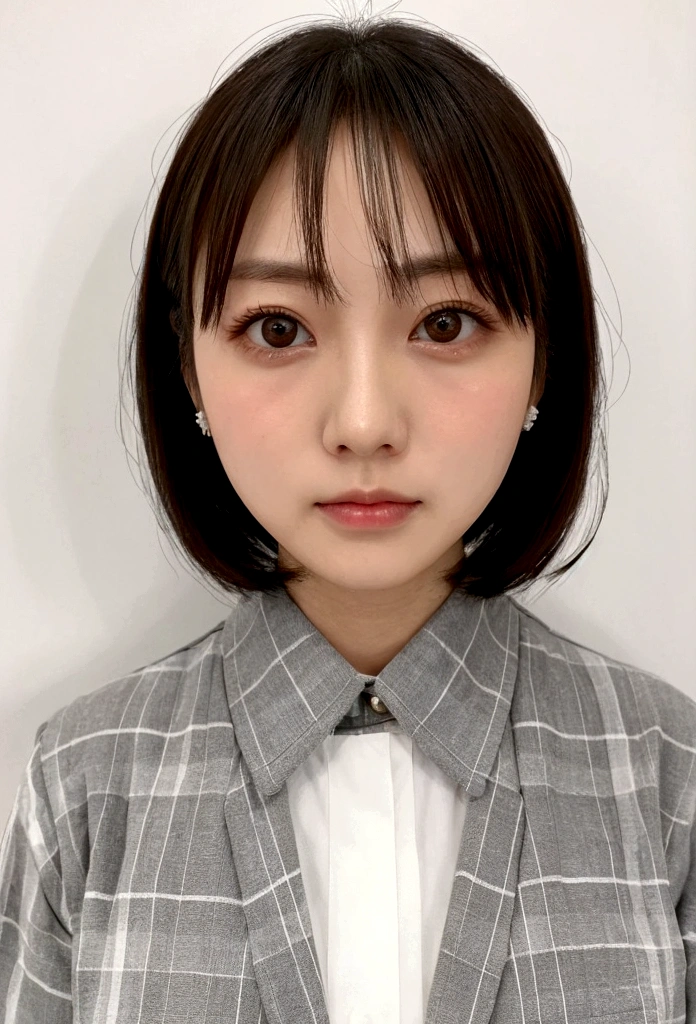 Japanese,woman,Bob Hair,Big eyes,round face,uniform