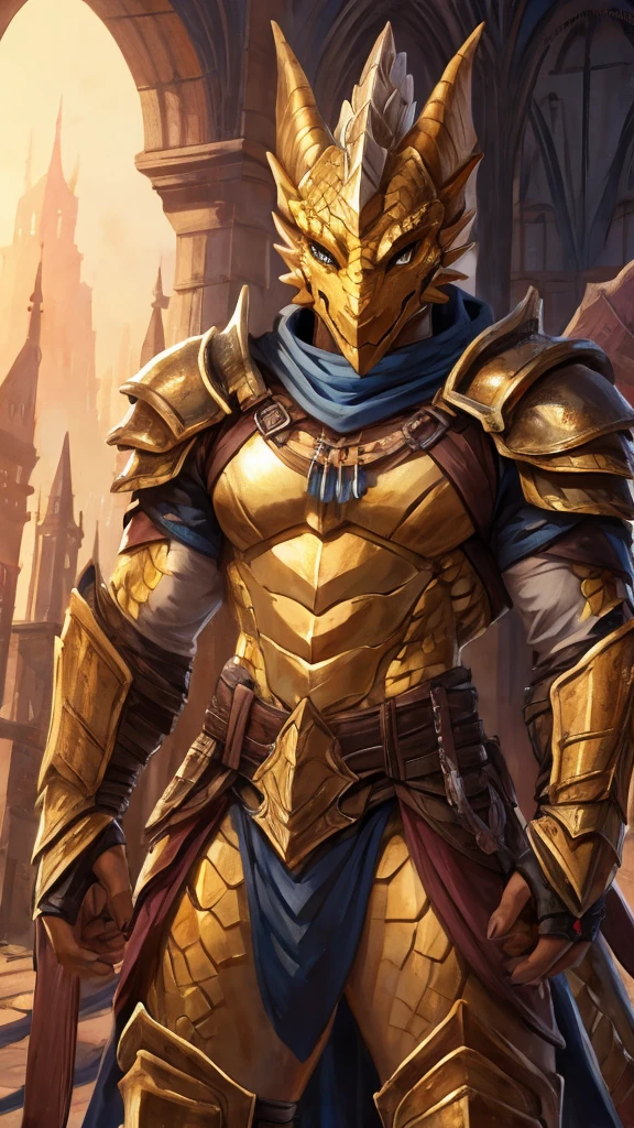 golden dragonborn,armor