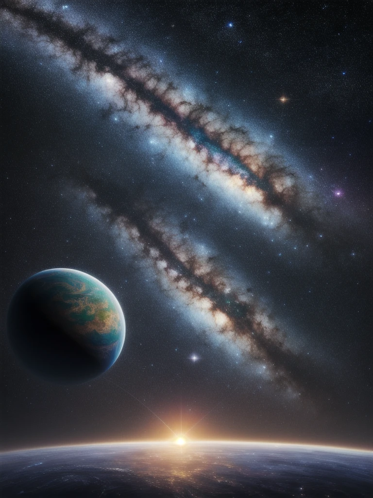 masterpiece, best quality, high quality, extremely detailed CG unity 8k wallpaper, Depth of Field, HDR,,Photorealistic,extremely detailed, Intricate, High Detail, universe, space, galaxy, stars, planets, astronomy, cosmos, celestial, nebula, black hole, solar system, cosmic rays, supernova, deep space, astronomical objects