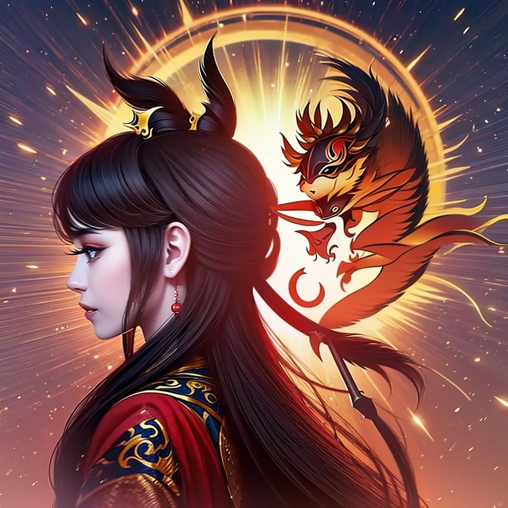 I want a profile photo of the face of a human who is the leader of the Celestial Demon sect from fictional murim Chinese martial arts stories that appear in manhuas