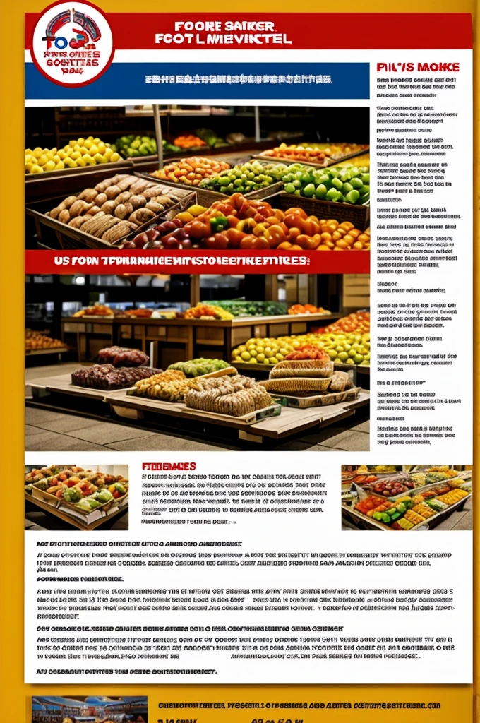 Flyer for a food market for the Rod Cat Comprehensive Care and Rehabilitation Center