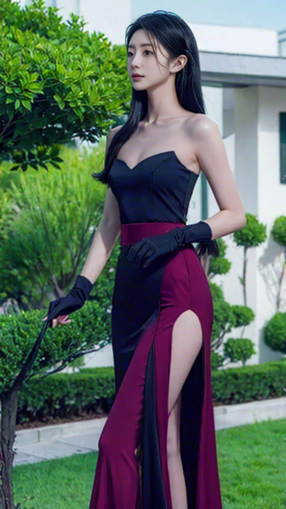 (photo realistic:1.55), masterpiece, 最好of质量, 详细of, Vaguery, depth_of_site, Vaguery_background, Vaguery_prospect, 1 Girl, Gloves, 白色of_Gloves, skirt, sports_Vague, photo_(中等of), 独自of, 白色of_skirt