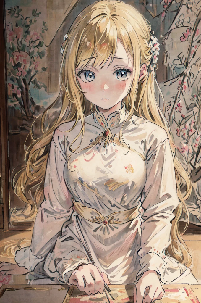 masterpiece, best quality, an extremely delicate and beautiful girl,an extremely delicate and beautiful, world masterpiece theater, ultra-detailed, highly detailed, best quality, blonde hair, highres, extremely detailed,1girl, best quality, illustration, looking at viewer, impasto, canvas, oil painting, realistic, realist ,real,