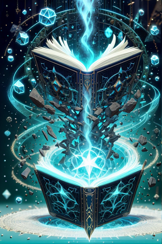 creationmagic , fragmented construct ,particles stream, ethereal creation , grimoire, A book of spells in mystical cover, studded with a gem,gameicon,masterpiece,best quality,ultra-detailed,masterpieces,
Forest and space
