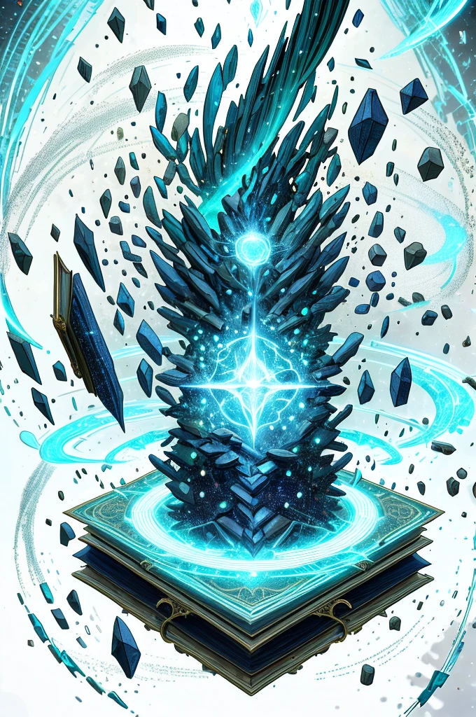 creationmagic , fragmented construct ,particles stream, ethereal creation , grimoire, A book of spells in mystical cover, studded with a gem,gameicon,masterpiece,best quality,ultra-detailed,masterpieces,
Forest and space