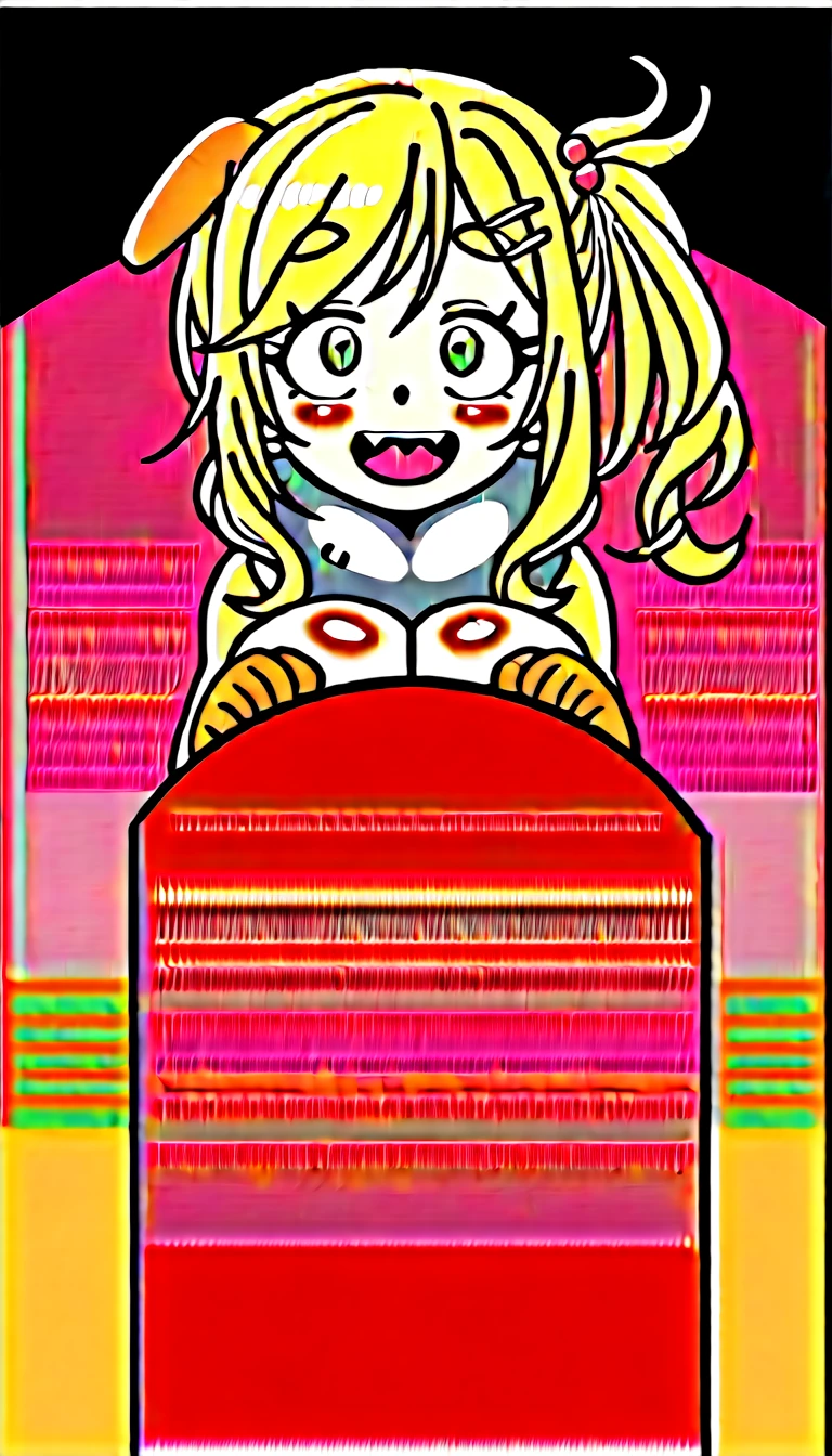 (Aoi Inuyama), (NSFW), thick eyebrows, long hair, fangs, skin fangs, light yellow hair), (green eyes), (side ponytail), (hair ornament), (hair bobble), (top quality) ,(dog ears),(brown dog ears),(floppy ears),(Wonder Puppy Cosplay),(fur choker), (Fluffy fur fuzzy crop tube top),(fur fuzzy crop tube top:1.1),(brown fuzzy crop tube top),,( paw gloves),(brown gloves),(brown cuffs),(fluffy cufflinks),(fur leg warmers),(brown leg warmers),(dog tail),(brown tail),(bushy tail)
(blush), (ahegao), (climax), (futanari), (erect penis), (ejaculation), (sperm that flew all over the body), (watery eyes), (tongue out), (dark sperm),
(facial), (drooling), (complete nudity), (crab crotch), (fur feet),(bushy feet)