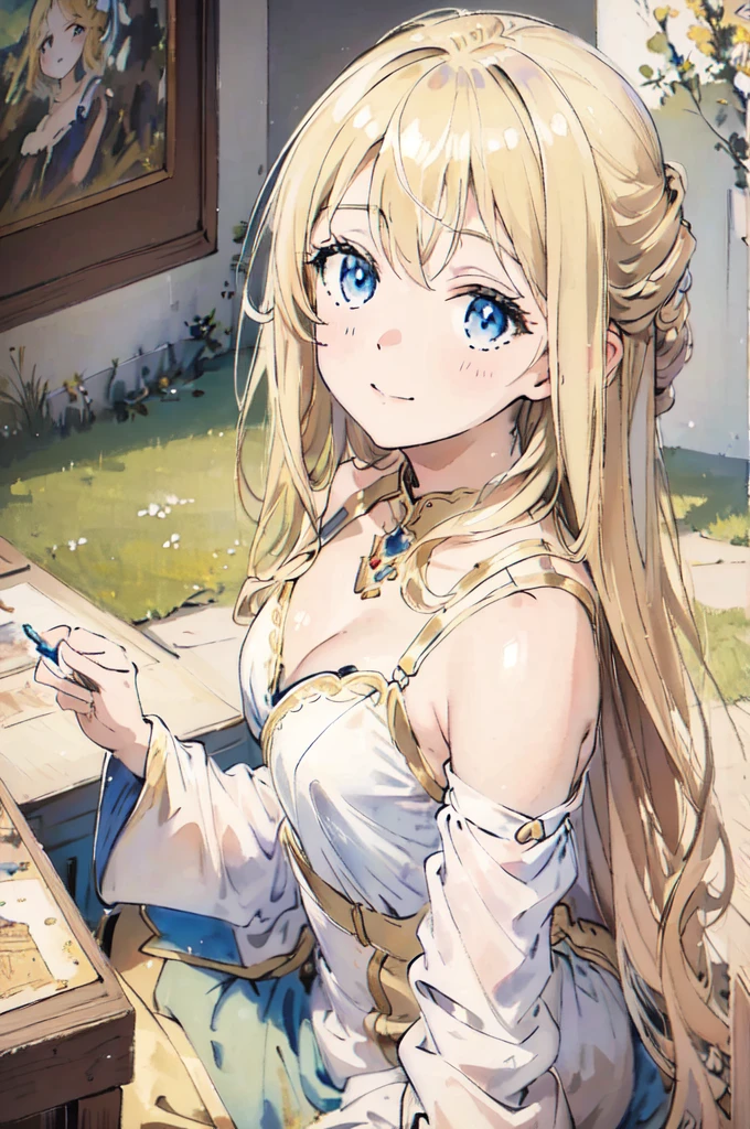 masterpiece, best quality, an extremely delicate and beautiful girl,an extremely delicate and beautiful, world masterpiece theater, ultra-detailed, highly detailed, best quality, blonde hair, highres, extremely detailed,1girl, best quality, illustration, looking at viewer, impasto, canvas, oil painting, realistic, realist ,real,