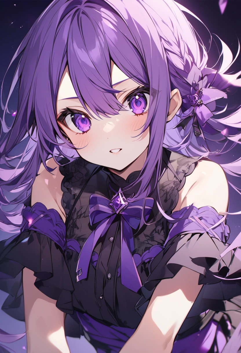Keito。Purple Eyes。Purple Hair。