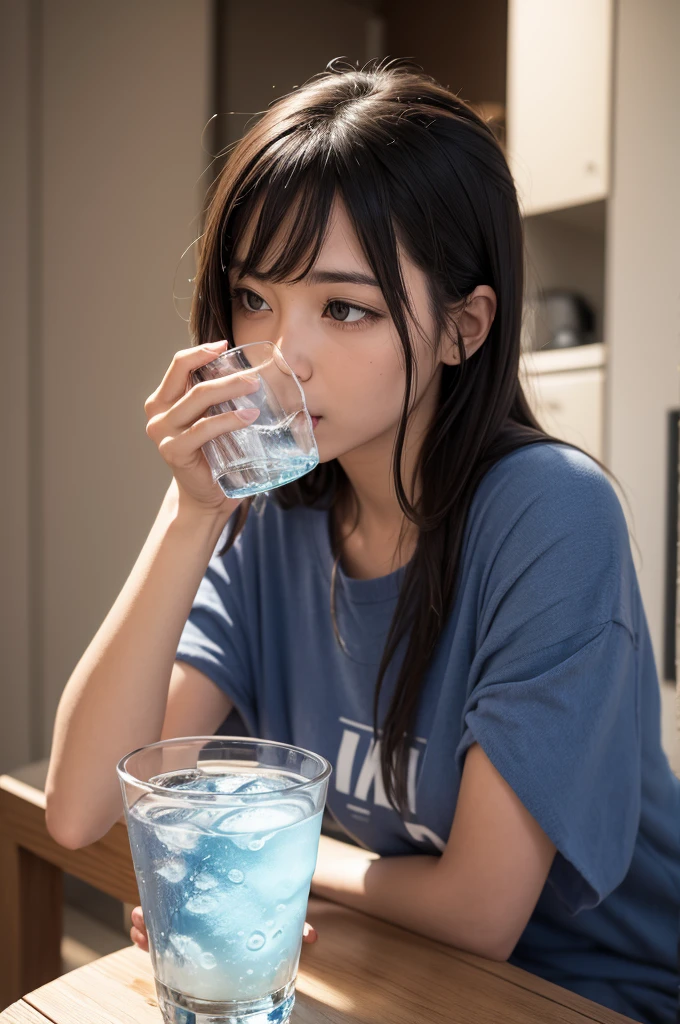Create a person drinking water
