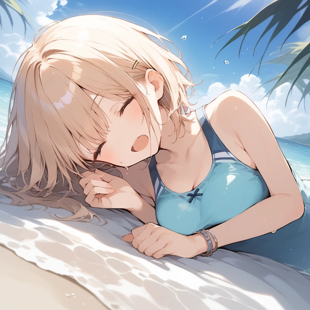 best quality, hyper detailed, highres, beach, ocean, sky, a girl, , necromancer, XXX-shaped, excited, shy, grinning, sitting on the floor, cross-legged, looking at viewer, side view, jitome, pale skin, fair skin, shiny skin, detailed skin, detailed face, , slender, cardigan, undone clothing, pants, piercing, blush, in the ocean, on the beach, in the sky, in the morning, kawaii, beautiful, extreme closeup shot, from front, dynamic angle, golden ratio, dappled sunlight, bright colors, (nsfw), ((nude)), (((pussy))),