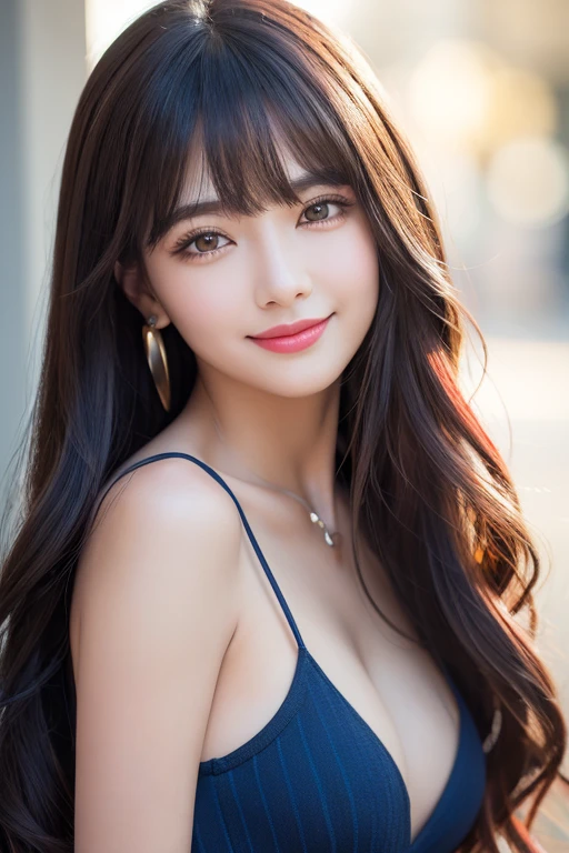 ((Real women)), Black Hair、folder、Round eyes、False eyelashes、Light wavy hair, correct、Darker lipstick、Striped Hair、Brown Hair、Red Hair、Blue Hair、Dark blue hair、Gradient Hair、Asymmetrical Hair、Hair behind the ear、Crossed bangs、Long Hair、とてもLong Hair、Straight bangs、Hair up on one side、とんでもなくLong Hair、Valletta、Sunglasses under the eyes、Light brown eyes、Ring Eye、Round eyes、Compensate、Wicked Smile、A light smile、Surrealism、Cast a Shadow、Anaglyph、Stereogram、Character Portrait、Subjective、Atmospheric perspective、Film Grain、Backlight、Exposure、Lens flare、Very detailed、最high quality、超High resolution、超High resolution、Very detailed、Very realistic, masterpiece、correct、Textured skin、high quality、最high quality、Awards、32k, 髪のfolder、A light smile、Redness in the ears、correct、odor、Surrealism、Cast a Shadow、Subjective、Shine、360° View、Very detailed、最high quality、超High resolution、解剖学的にcorrect、masterpiece、Emphasize the chest、High resolution、最high quality、High detail、Long eyelashes、A slight blush、Compensate, ((Whole body visible 1.6))