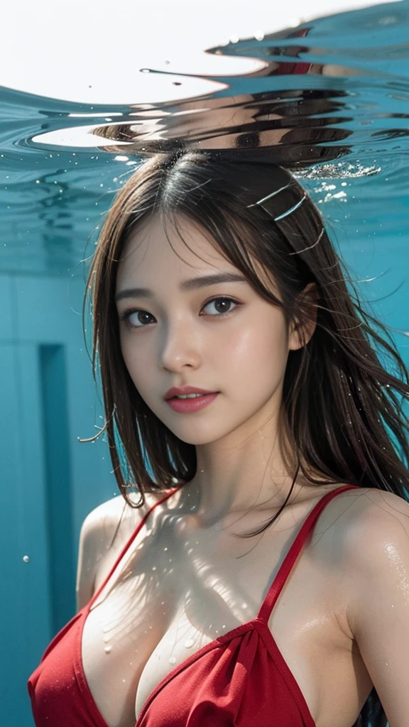 Highest quality、超A high resolution、(Photorealistic:1.5)、1 girl、(Brown Hair:1.2)、(:1.2)、Whole Body Ezbian、Smile、Bad Eyes、(Fascinating), ((exciting: 1.5)),Shake the seaweed、(Beautiful sea)、(Light shining in underwater)、(Coral Reef)、tropical fish、(clear ocean)、Cleavage、(( under the sea))、((Swimming under the sea))、(Hair that spreads out in water)、