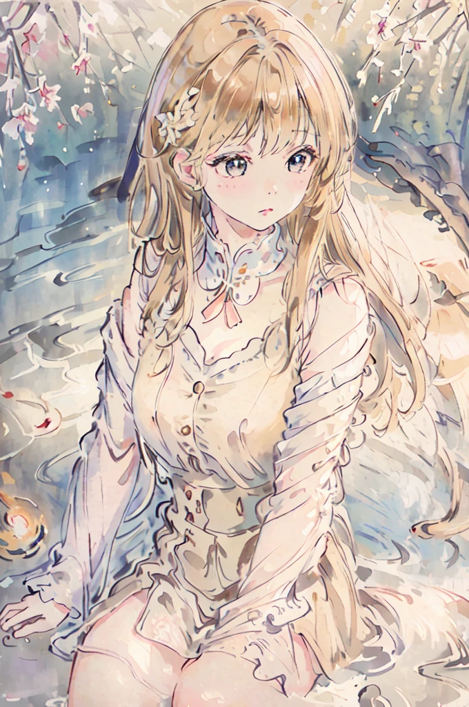 masterpiece, best quality, an extremely delicate and beautiful girl,an extremely delicate and beautiful, world masterpiece theater, ultra-detailed, highly detailed, best quality, blonde hair, highres, extremely detailed,1girl, best quality, illustration, looking at viewer, impasto, canvas, oil painting, realistic, realist ,real,