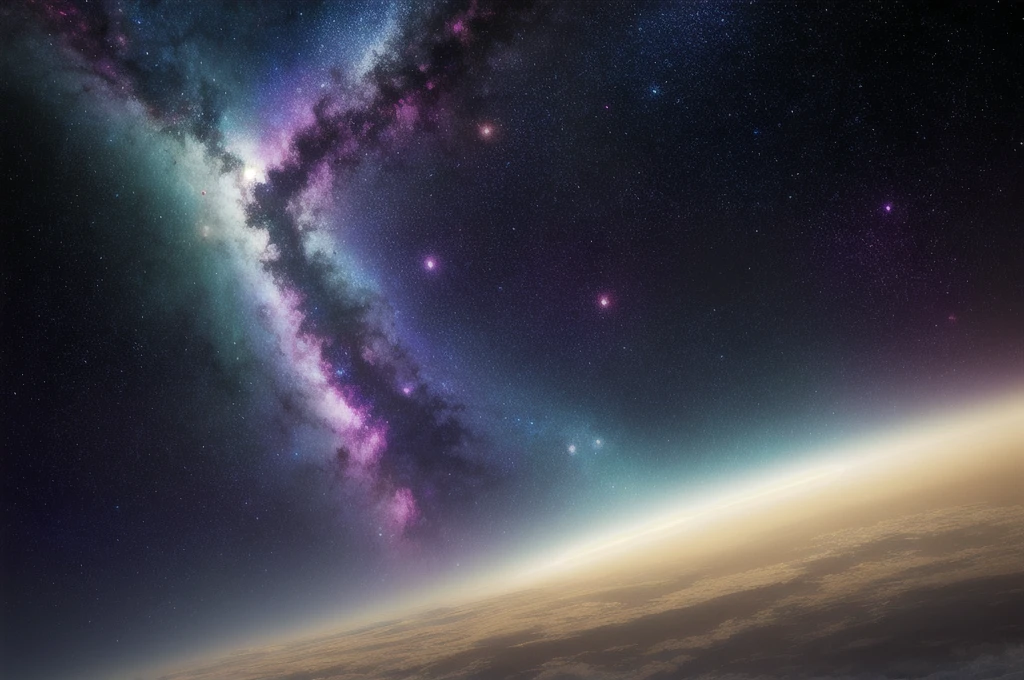 a vast and expansive universe, detailed cosmic landscape, swirling nebulae, glowing stars, shimmering galaxies, ethereal cosmic clouds, intricate celestial patterns, mesmerizing aurora borealis, otherworldly planetary formations, dramatic celestial lighting, photorealistic deep space, cinematic atmosphere, vibrant cosmic colors, ultra-detailed space art, masterpiece concept art, highly imaginative sci-fi, 8k resolution, best quality
