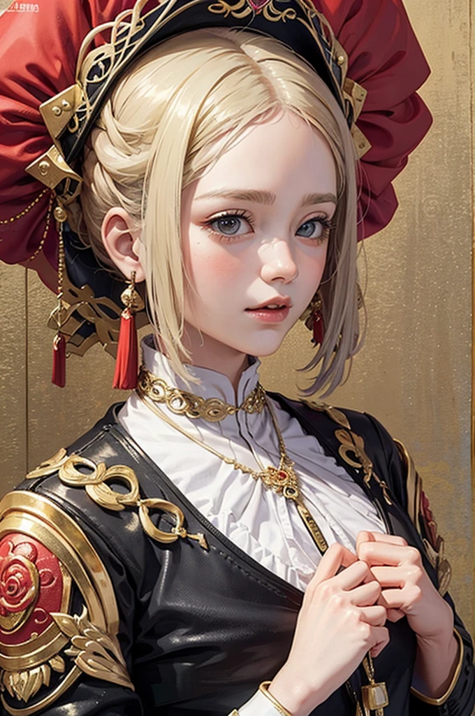 (masterpiece, top quality, best quality, official art, beautiful and aesthetic:1.2), (1girl), extreme detailed,colorful,highest detailed, official art, unity 8k wallpaper, ultra detailed, beautiful and aesthetic, beautiful, masterpiece, best quality, (zentangle, mandala, tangle, entangle) ,holy light,gold foil,gold leaf art,glitter drawing, PerfectNwsjMajic, มีผู้หญิงคนหนึ่งในชุดสีขาวและผ้าพันคอสีชมพู, anime คอสเพลย์, anime girl คอสเพลย์, ฮานฟู่สีขาว, เทพผมขาว, พระราชวัง ， หญิงสาวในชุดฮันฟู, อะนิเมะสาวไทย, อะนิเมะเทพธิดา, คอสเพลย์, ornate คอสเพลย์, จักรพรรดินีแฟนตาซีที่สวยงาม, คอสเพลย์er, elegant glamourous คอสเพลย์, คอสเพลย์ photo, เจ้าแม่ญี่ปุ่น, ทรงผมตัดฮิเมะสีขาว, ayaka คอสเพลย์