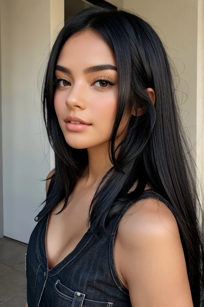Black hair beautiful girl
