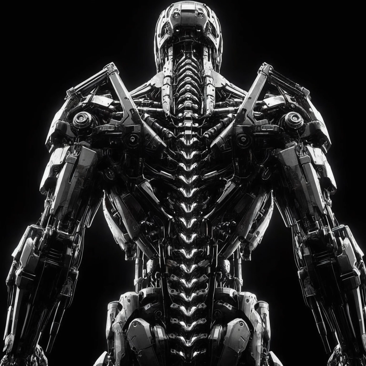 a close up of a robot with a gun in its hand, movie still of a cool cyborg, movie still of a villain cyborg, futuristic robot body, cyborg robot, movie still of a cyborg, mech robot futuristic, movie still of a alien cyborg, cyborg body, 4k digital render, detailed humanoid, terminator skeleton, cyberpunk robot, intricate cyborg