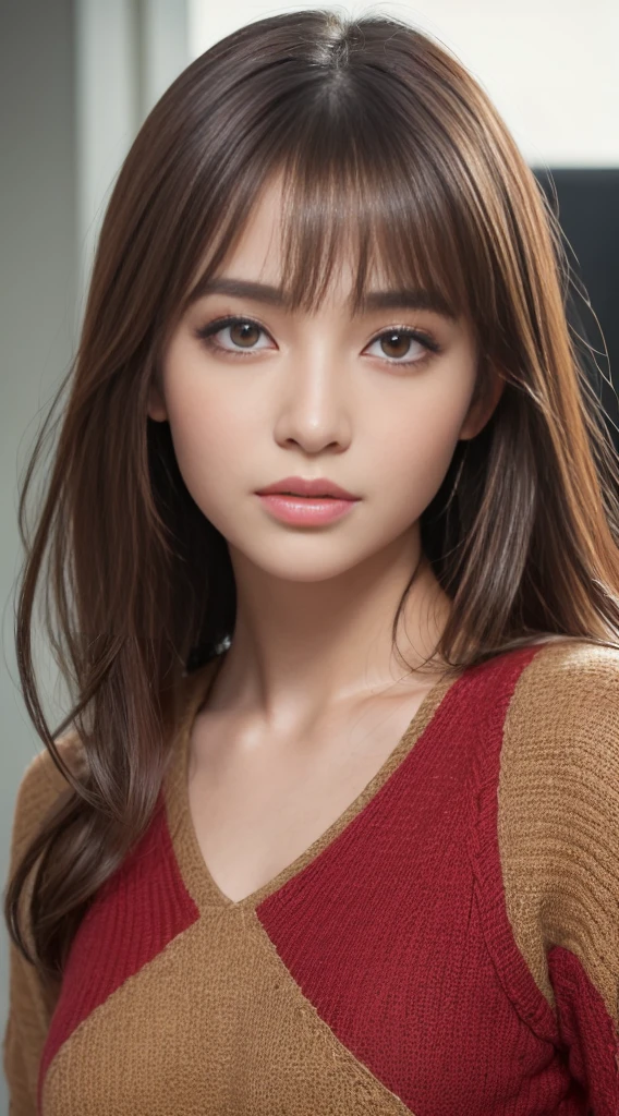 ((muste piece, best quality, High resolution, ticker, perfect pixel, In 4K, ticker, ticker))), 1 girl, Single shot, solo, beautiful woman、I can see the whole body, ((middle wave hair, bangs, brown hair)), ((brown eyes, Beautiful eyelashes, realistic eyes)), ((detailed face, red face:1.2)), ((Smooth texture:0.75, realistic texture:0.65, It's photorealistic:1.1, Anime CG style)), big breasts, dynamic angle, perfect body, ((English Made, white frilled maid headband, ruffle blouse, ribbon tie, apron, navy blue mini skirt, silk socks, high heels)), City staircase, Looking up from the bottom of the stairs, I feel very embarrassed, Panic Smile, turn around, slouch, ((The wind flipped my skirt and exposed my butt...................., retrospective perspective, Touching the buttocks with both hands, Silk lace panties, shiny thighs)),