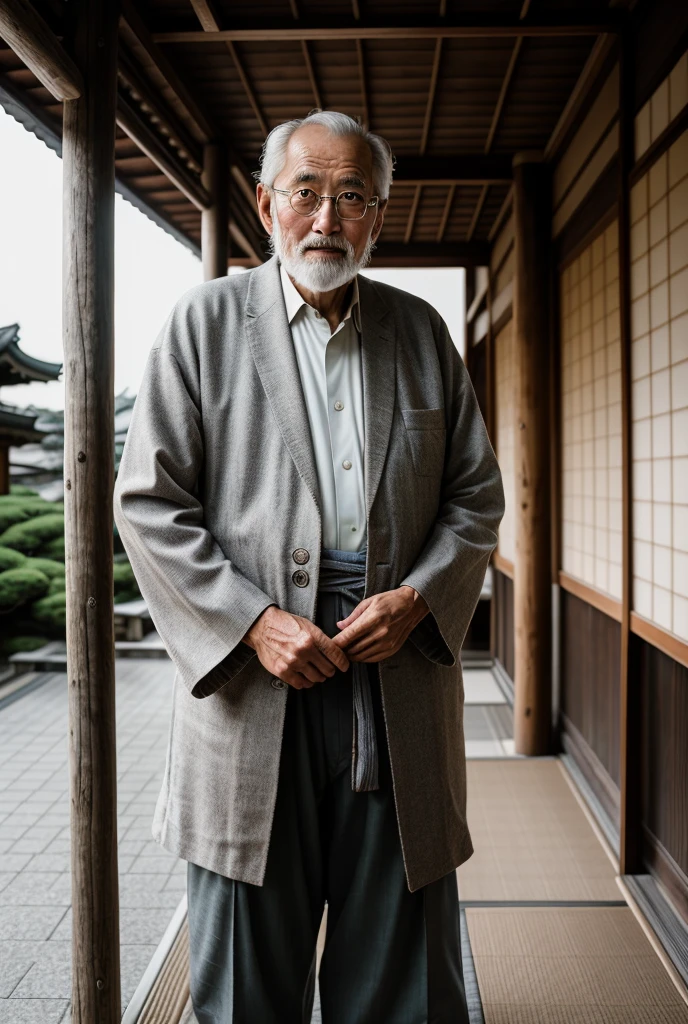 RAW photos of old man in Japan , cinematic, detaile, Photorealistic, hyper realistic photography, 8K  UHD, Digital SLR, Soft lighting, High quality, Film grain, Fuji XT3, (masutepiece),