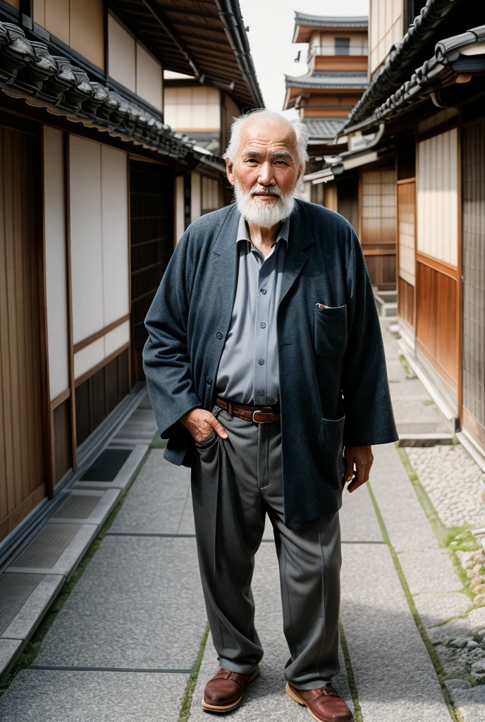 RAW photos of old man in Japan , cinematic, detaile, Photorealistic, hyper realistic photography, 8K UHD, Digital SLR, Soft lighting, High quality, Film grain, Fuji XT3, (masutepiece),