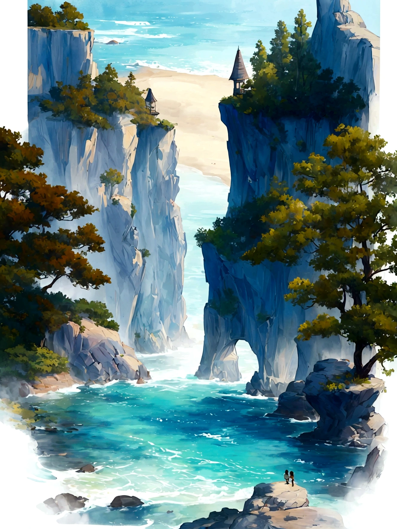 nsfw, (Muted Tone),
Delicate, Detail, Masterpiece,
women with black bikini,smile,
Cowboy shot, cleavage,beach,
BREAK
Artistic, memorable masterpieces, moments in history,
(fantastical and mesmerizing scenery) Watercolor,
Delicate, Detail,
(masterpiece:1.2),(best quality:1.2),
newest,intricate details,