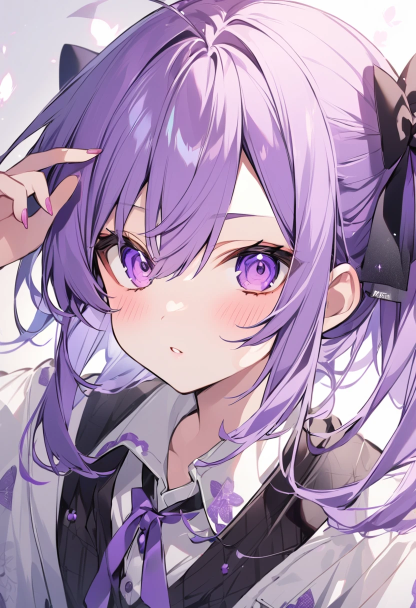 Keito。Purple Eyes。Purple Hair。