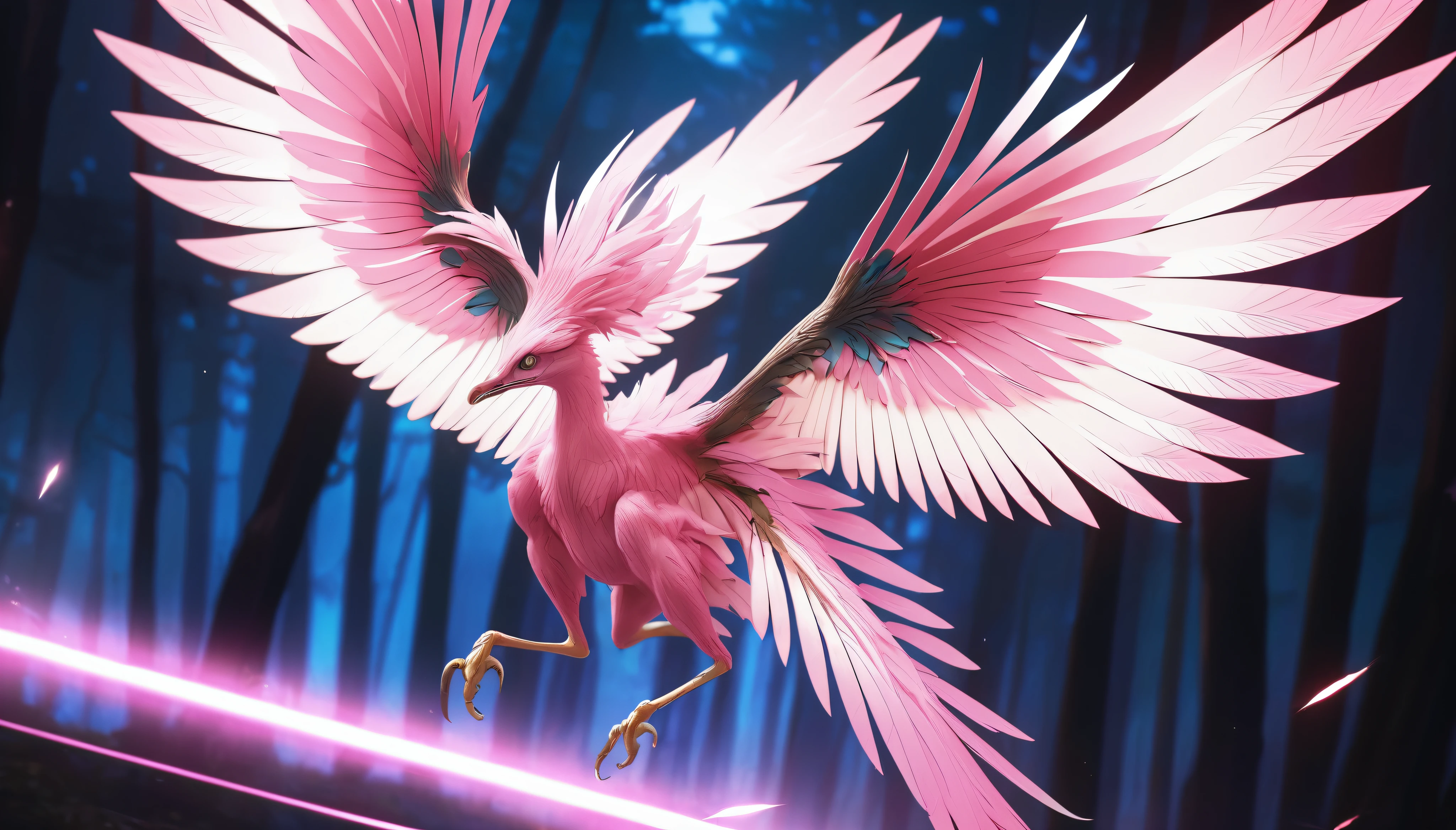 (Archaeopteryx flying with Elf on its back), cyber punk, Aesthetic pinkネオンアート,
BREAK Transparent holographic wings, Transparent pink coating,
BREAK (Details of the Archaeopteryx flying at the speed of sound:Afterimages streaming backwards from the wings:Majora Color Motion Blur:Emphasis on speed),
BREAK Elf holding a fluorescent green bow and arrow, Hunter, The charming guardian of the forest, Adult sex appeal,
BREAK (((A swift-shooting elven hunter:An exquisite and simple arrow:Dynamic and aesthetic movement:So fast it's impossible to follow with the naked eye))),
BREAK Transparent pink neon light diffused reflection, Detailed and smooth, Aesthetic pink,