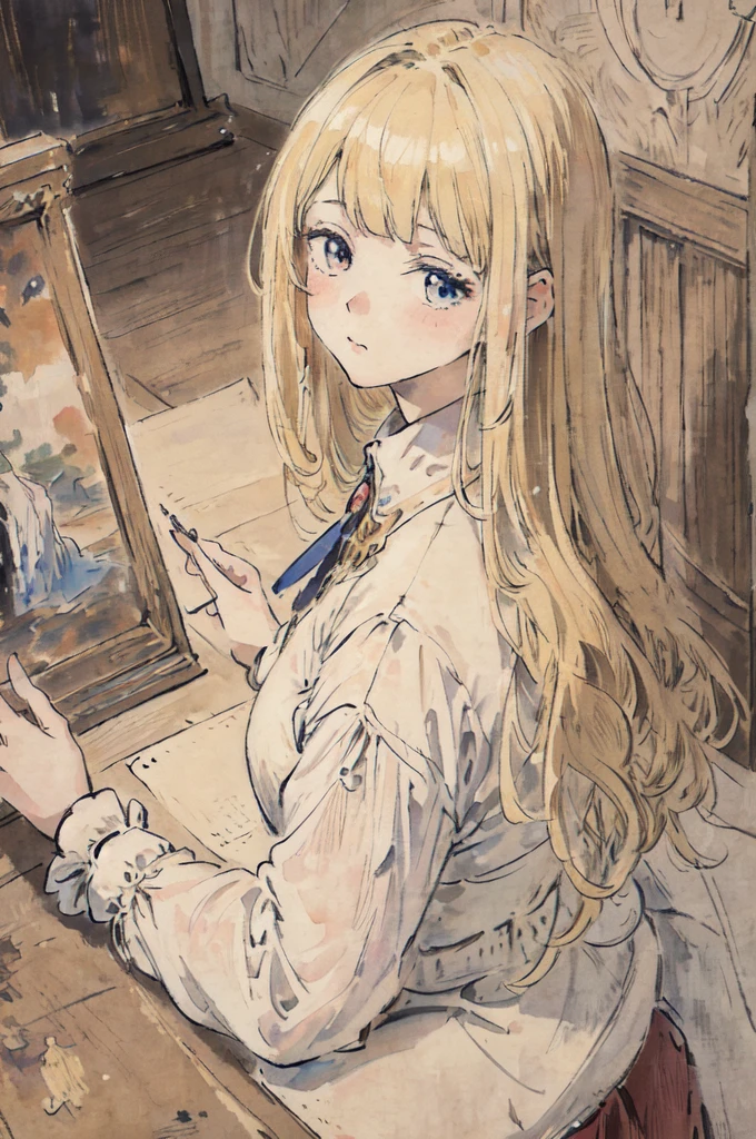 masterpiece, best quality, an extremely delicate and beautiful girl,an extremely delicate and beautiful, world masterpiece theater, ultra-detailed, highly detailed, best quality, blonde hair, highres, extremely detailed,1girl, best quality, illustration, looking at viewer, impasto, canvas, oil painting, realistic, realist ,real,