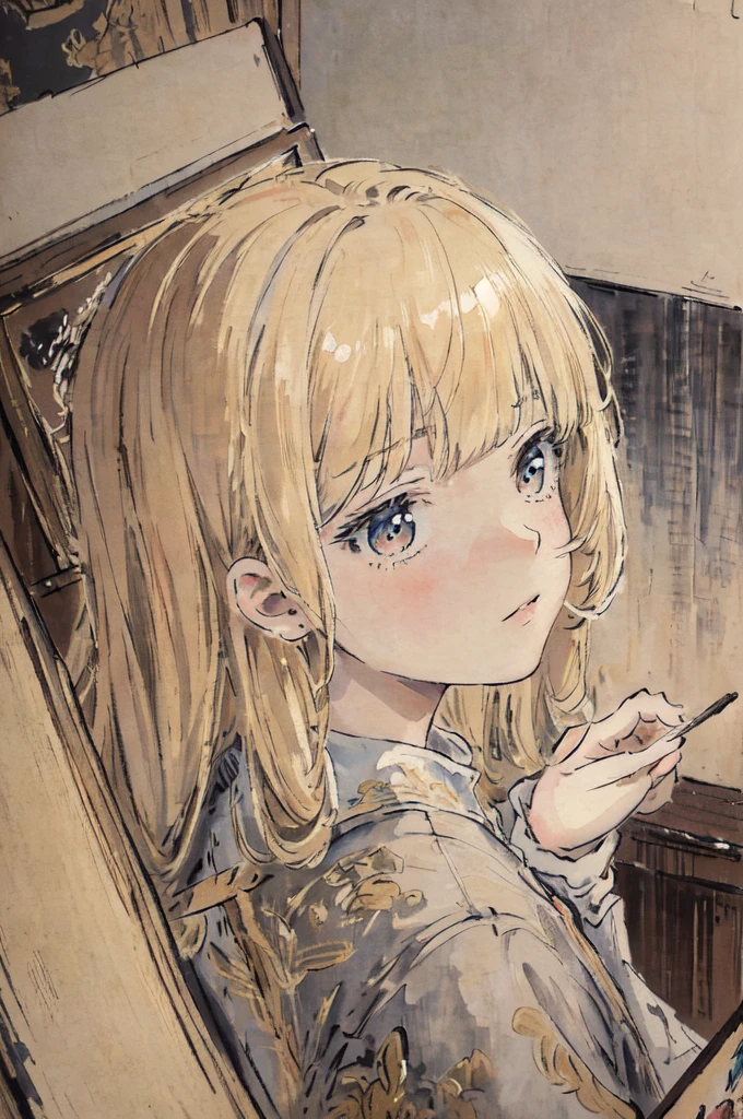 masterpiece, best quality, an extremely delicate and beautiful girl,an extremely delicate and beautiful, world masterpiece theater, ultra-detailed, highly detailed, best quality, blonde hair, highres, extremely detailed,1girl, best quality, illustration, looking at viewer, impasto, canvas, oil painting, realistic, realist ,real,