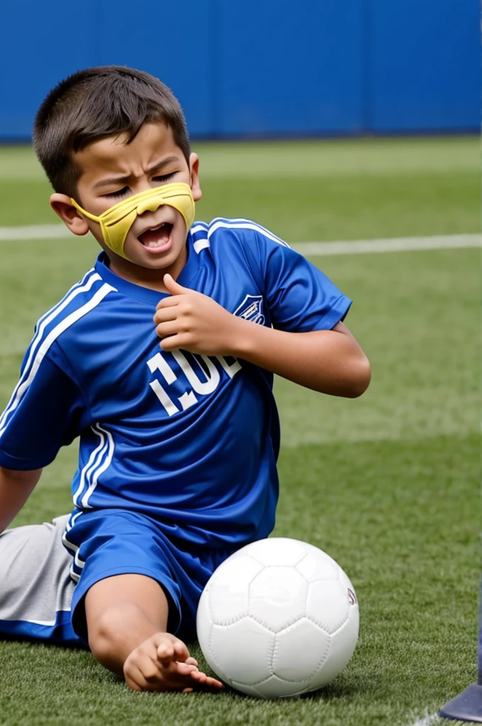 boy hit by ball in the face