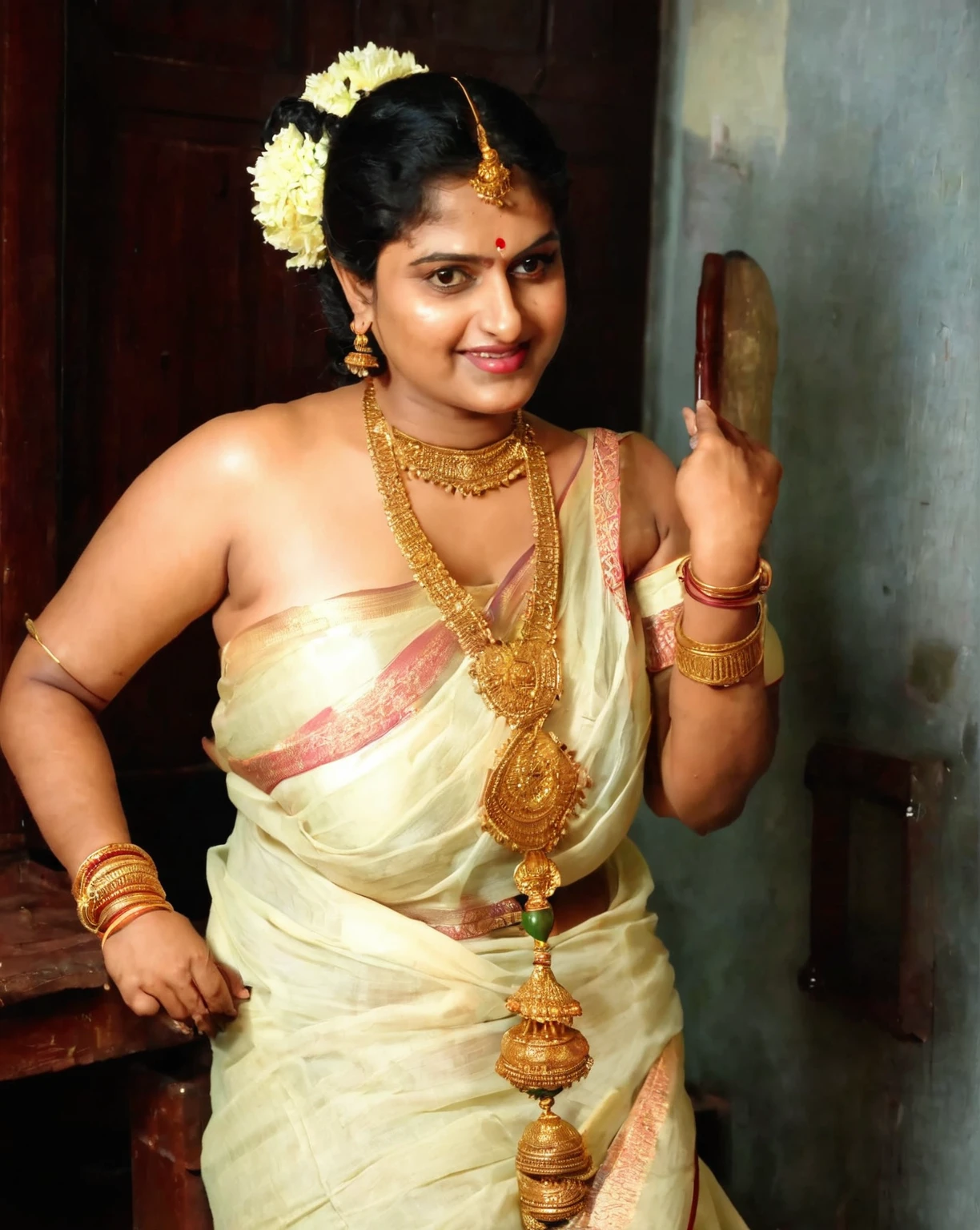 Sexy busty nude huge boobs of kerala thamburatti