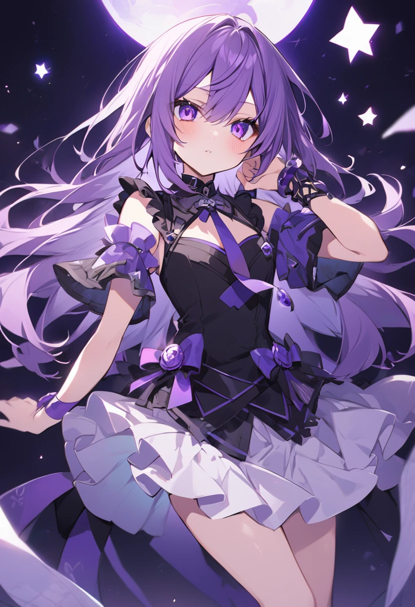 Keito。Purple Eyes。Purple Hair。only wrist