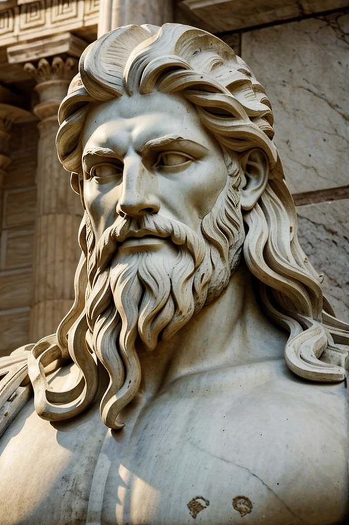 Zeus Greek god with majestic look as a human