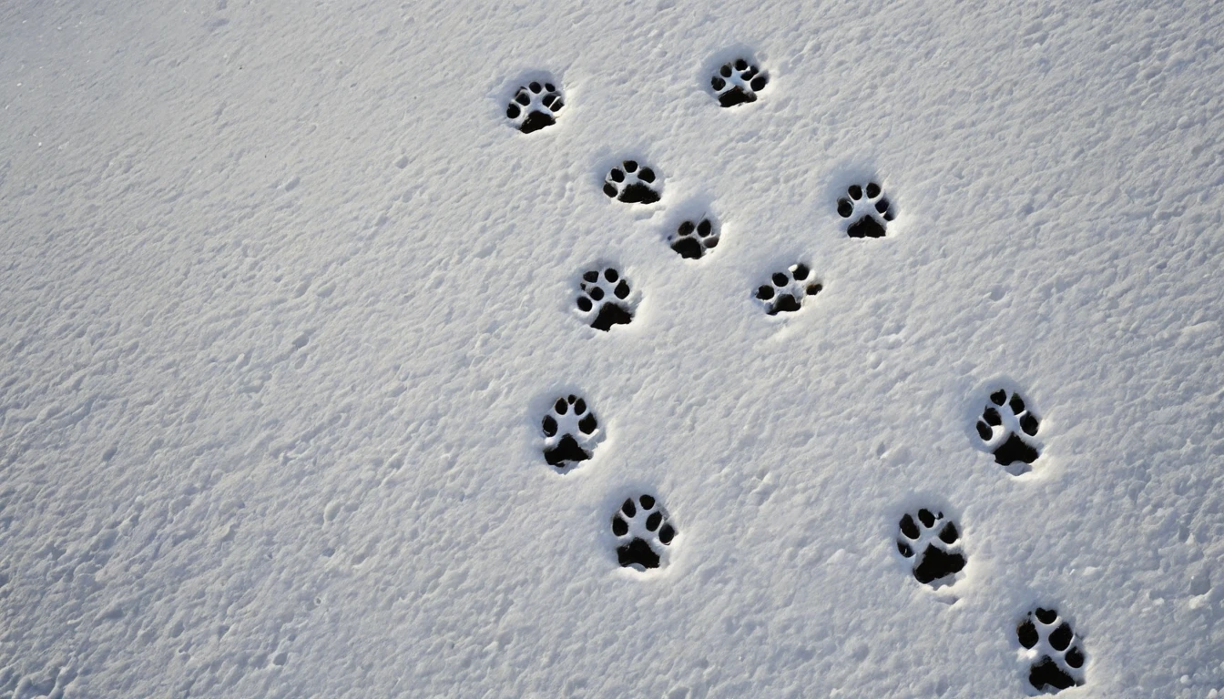 Dog footprints