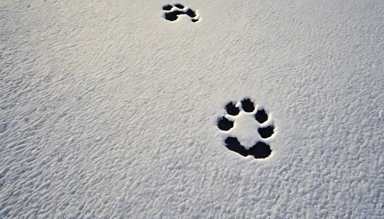 Dog footprints