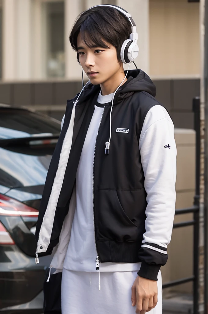 Man wearing headphones