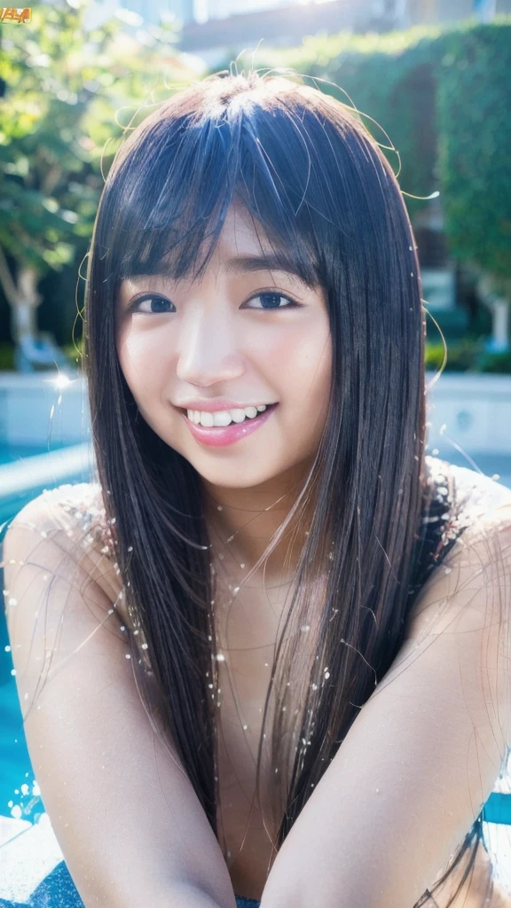 (Highest quality、masterpiece、8K、Best image quality、Hyperrealism、Award-winning works)、1 Girl、((Whole body image))、Soft indirect lighting、Soft and delicate light、Romantic lighting、Great cinema lighting、(最もbeautifulsmileが私を見ている:1.1、Accurate anatomy、beautiful Glossy Lipstick, Natural Color、Natural Makeup、Glossy Lips、Ultra HD glossy skin、ultra-high definition radiation, beautiful Skin、潤いのあるbeautiful Skin、beautiful, Glowing Skin、超高精細のGlossy Lips、Ultra HD Shining Eyes、smile、Pool、Pause:1.3)、(Detailed lighting、Highly detailed skin、Highly detailed hair、Shadow、8K)、Look at the people watching、(High key lighting)、masterpiece、Highest quality、Highest quality、Official Art、ユニティ8K壁紙、High resolution、超High resolution、Super detailed、Beautiful and aesthetic