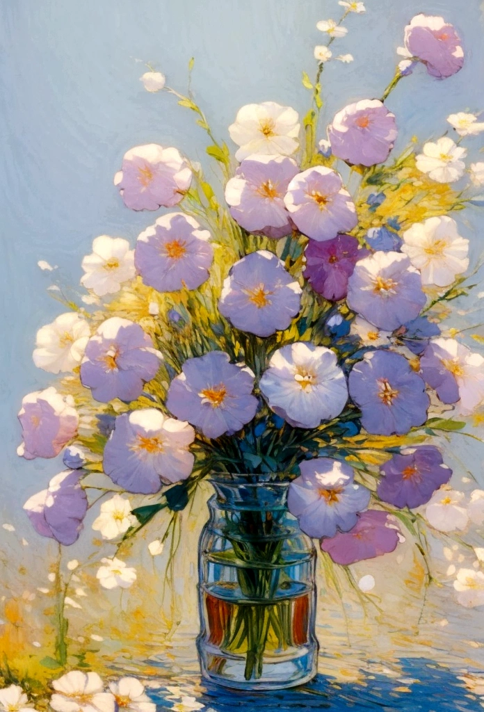 masterpiece,Highest quality, Little rabbit,Cute and beautiful, null,Flower Field,delicate, Very complicated,Glowing Flower, Highest quality, High resolution,